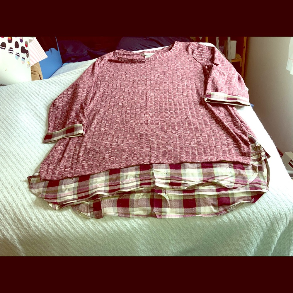 C J Banks 3/4 sleeve pullover top